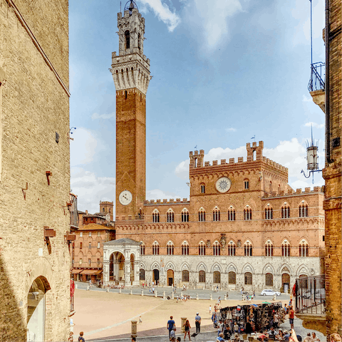 Head into historic Siena and enjoy an afternoon admiring the medieval brick buildings 