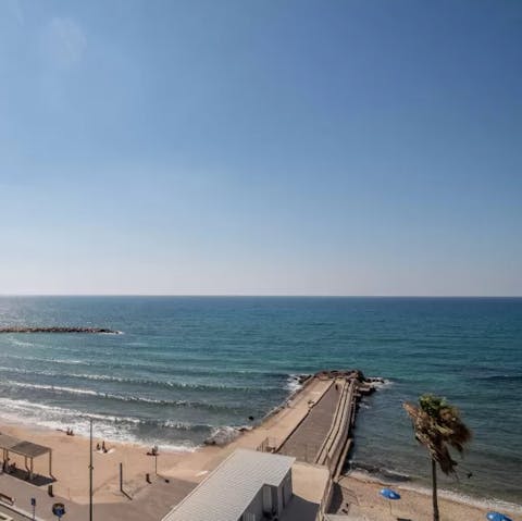 Enjoy a beachfront stay in the heart of Haifa