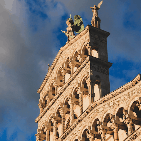 Visit the Chiesa di San Michele in Foro, just steps away