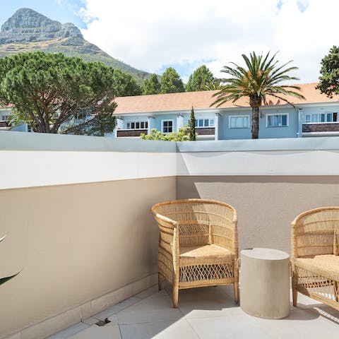 Soak up views over Lion's Head from the secluded terrace 