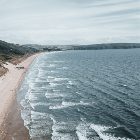 Take your pick of Greysands Beach or Westward Ho!, both within a few miles of your home