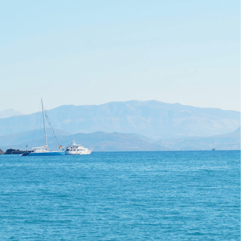 Spend a day sailing along the coastline of Corfu