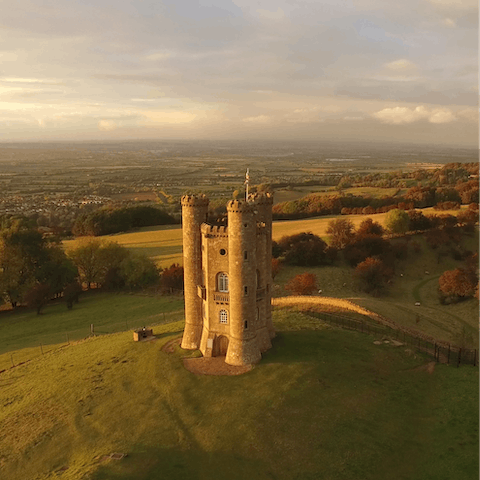 Drive just ten minutes to Broadway Tower Country Park 