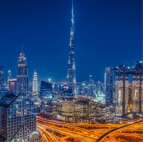 Stay in Downtown Dubai, within walking distance of the Burj Khalifa