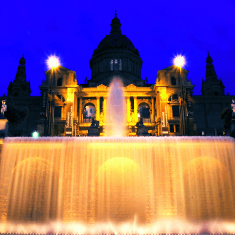 Gape at the wonders of the Font Màgica de Montjuïc, twenty-four-minutes away by metro – make sure to check the schedules so you don't miss the light show! 