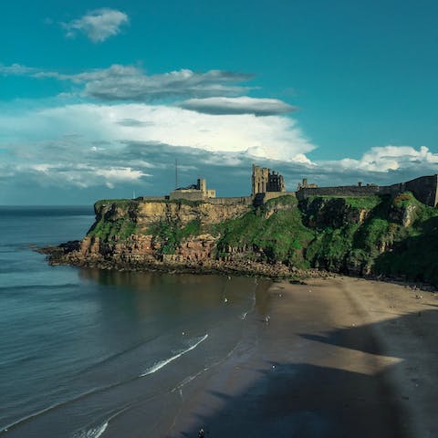 Visit Tynemouth Castle, a twelve-minute walk away