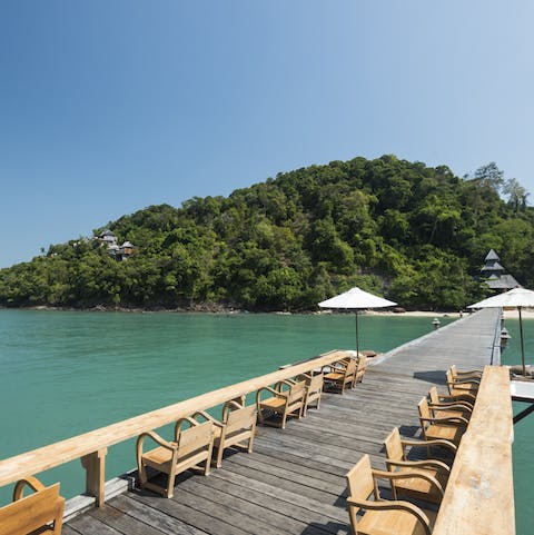 Stay on the tropical and tranquil Koh Yao Yai, just moments away from a stunning beach 