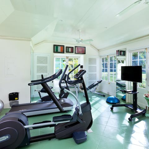 Keep in shape in the private gym