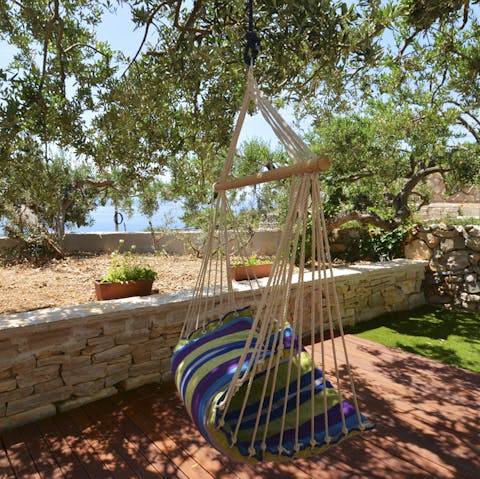 Curl up with a book or lay down for a mid-day snooze in the hammock