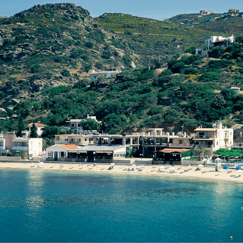 Make a beeline for Agia Pelagia's scenic beach