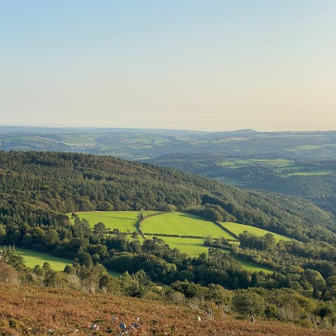 Don your walking boots for inspiring walks through the Dartmoor National Park, less than a half-an-hour drive away 