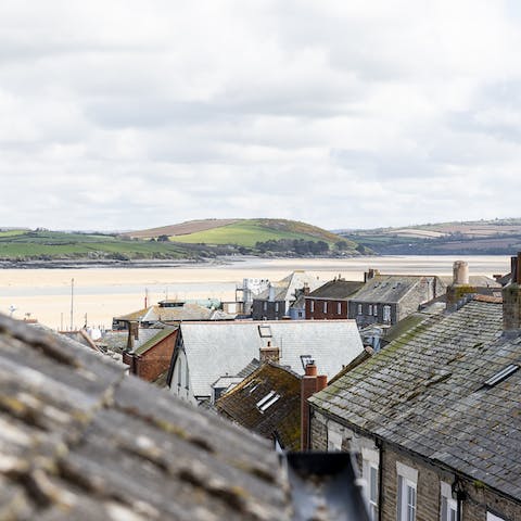 Get a view of the sandy estuary from the top floor of the cottage