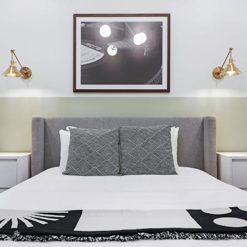 Enjoy a peaceful night's sleep in the stylish bedrooms