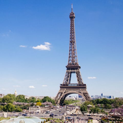 Take in the view from the Eiffel Tower – it's just a twenty-minute walk away