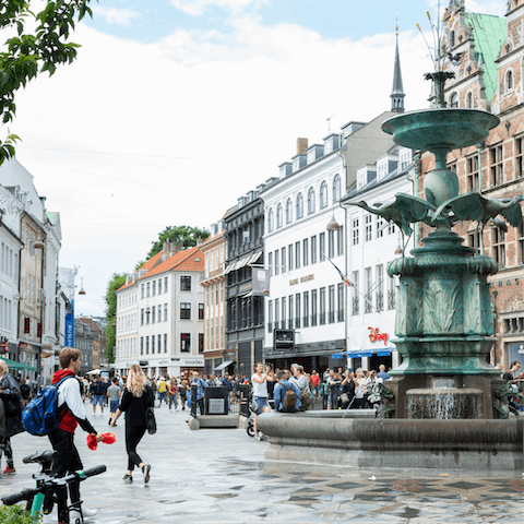 Head into downtown Copenhagen, just a few Metro stops away