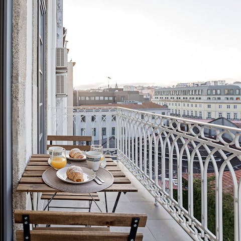 Take in the views over Porto from your private balcony