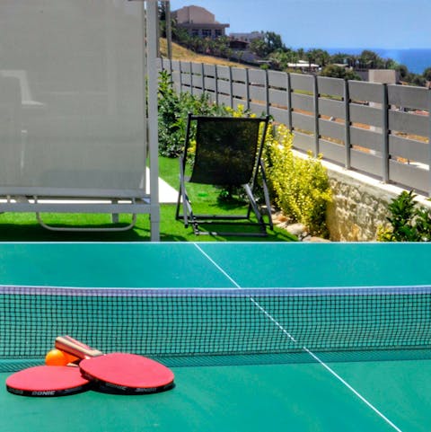 Listen to the pock of ping pong with games in the sun