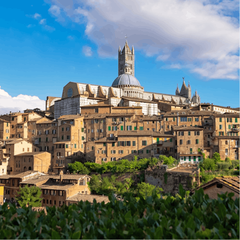 Tour the beautiful city of Sienna in a twenty-five minute drive from home