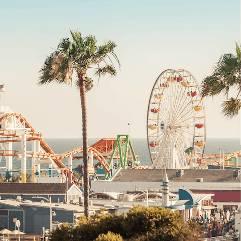 Jump in the car and get to Santa Monica Pier in sixteen minutes