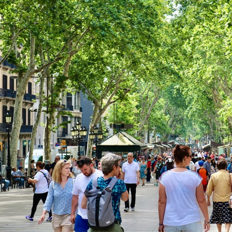 Pick up some flowers from Las Ramblas, a two-minute walk away
