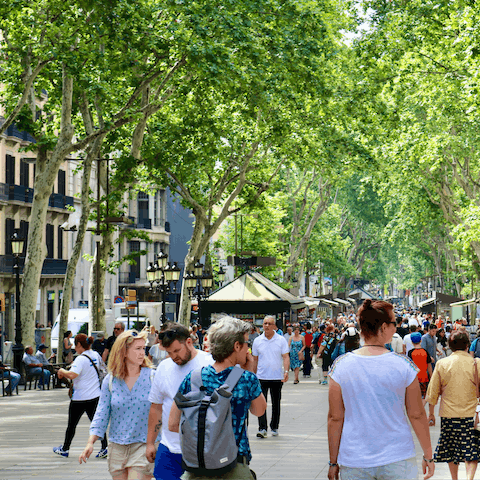 Pick up some flowers from Las Ramblas, a two-minute walk away