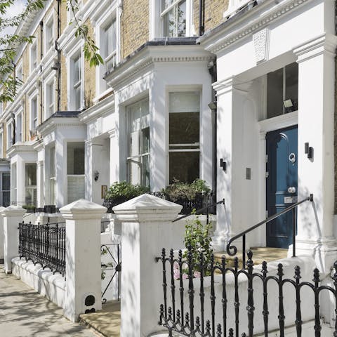 Stay in a typical London period townhouse