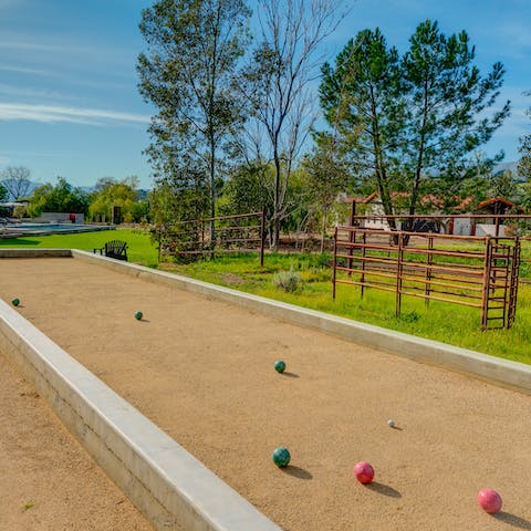 Play a few rounds of bocce