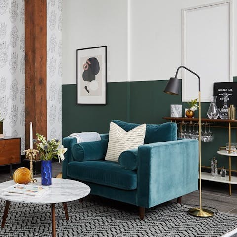 Relax in colourful, cosy interiors