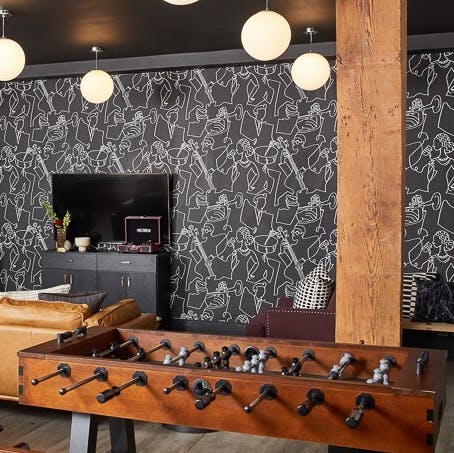 Play some foosball in the games room