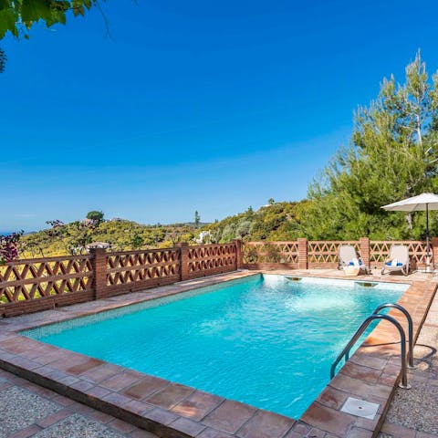 Cool off from the Andalucian heat in the private pool