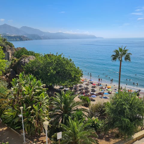 Make the short drive to Nerja and spend a day at the beach