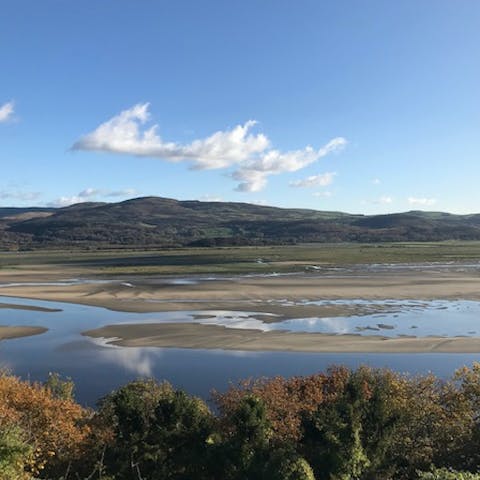 Admire sweeping views over the Dyfi Estuary