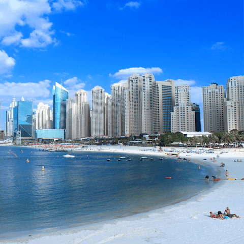 Pack up your beach bag for an afternoon at JBR Beach, just a short taxi ride away