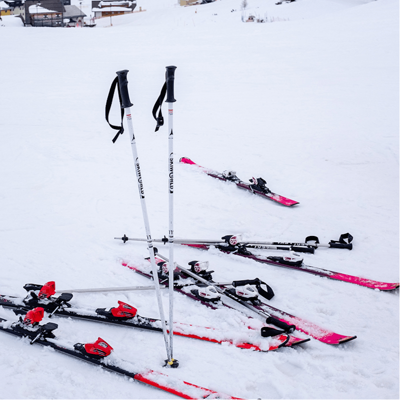 Walk over to the ski lifts in three minutes