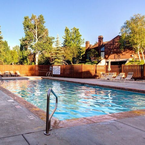 Go for a summer dip in the communal pool