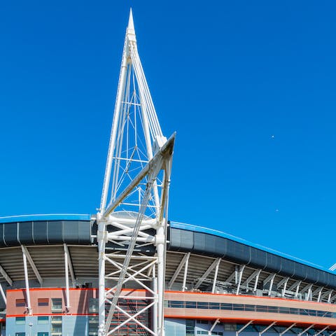Cheer on Wales at Principality Stadium – just twelve minutes away