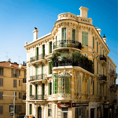 Explore the old town of Cannes, a fifteen-minute stroll from your doorstep