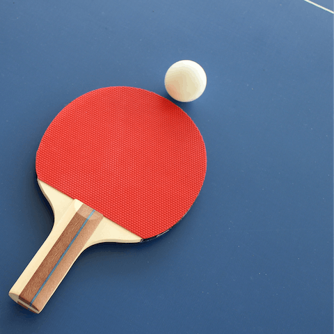 Challenge your friends to a round of table tennis 
