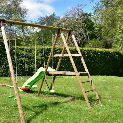 Let the little ones enjoy the outdoor play area 
