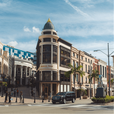 Take the ten-minute car journey to Rodeo Drive and pick up luxe pieces in the famous boutiques