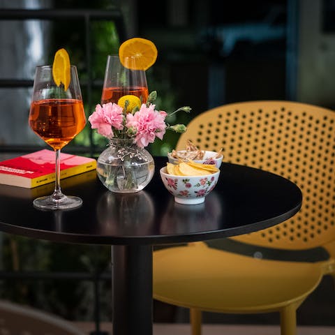 Spend summer evenings on the terrace with an Aperol Spritz