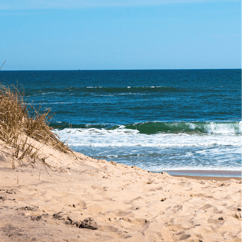 Visit Two Mile Hollow Beach, a ten-minute drive away