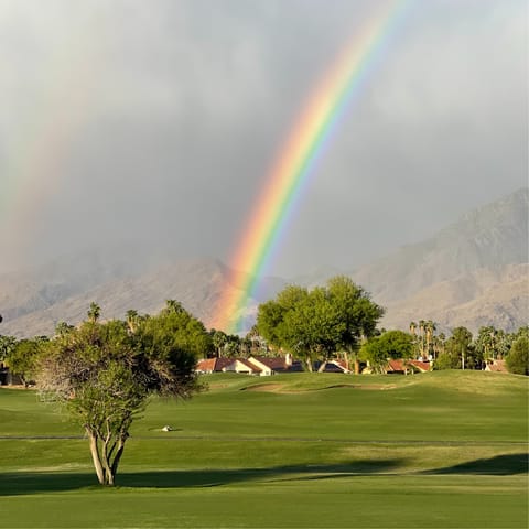 Tee off one of the local golf courses and put an ace against the mountain backdrop