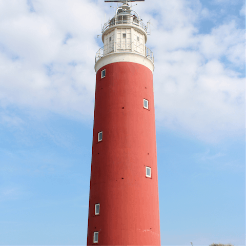 Explore the Lighthouse Texel, a seven-minute drive away