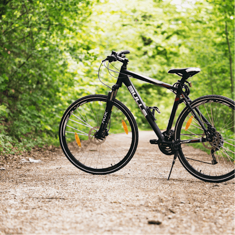 Borrow a bike and explore the many trails that crisscross the countryside 