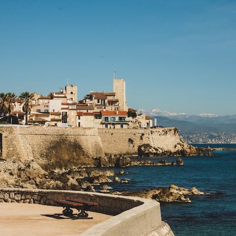 Take a trip to beautiful Antibes – it's a fifteen-minute drive