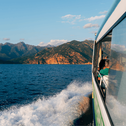 Take an exhilarating boat trip and explore the island's beautiful coast