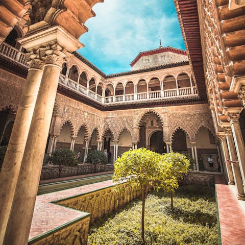 Visit the Real Alcázar and admire the Christian and Mudéjar architecture