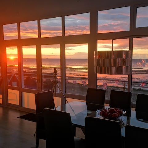 Catch the sunset while tucking into your fish and chips
