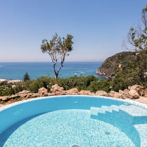 Fall in love with sea views, best admired from the private swimming pool